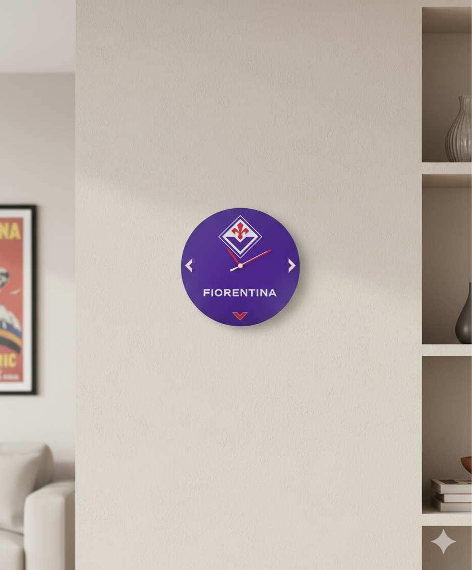 Orologio da parete analogico Fiorentina calcio