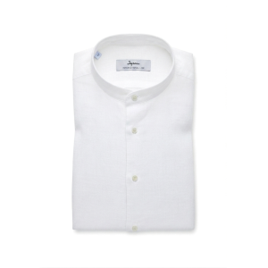 Camicia regular fit misto lino cotone