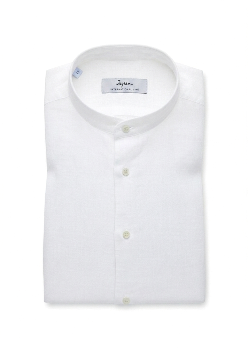 camicia-coreana-01 Camicia Regular Fit misto lino cotone Ingram