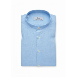 Camicia regular fit misto lino cotone