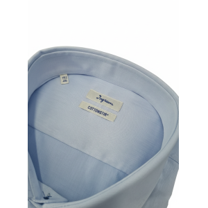 Camicia  classic fit no stiro celeste