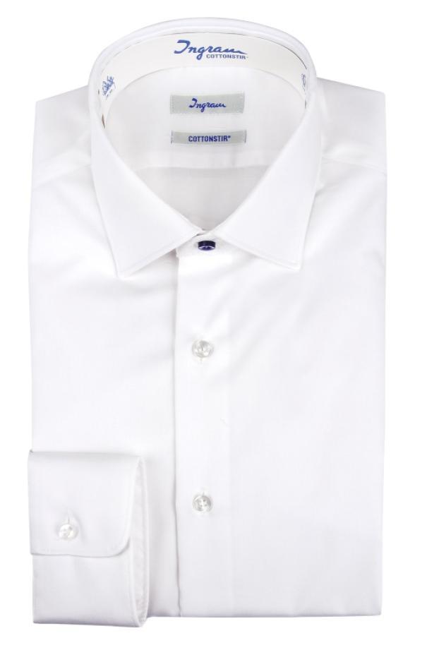Camicia Ingram antimacchia Regular Fit No Stiro bianco