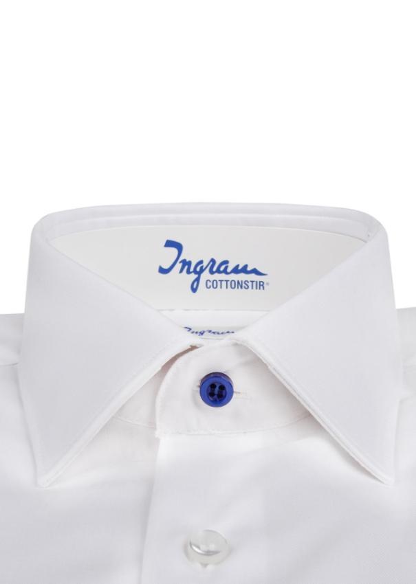Camicia Ingram antimacchia Regular Fit No Stiro bianco