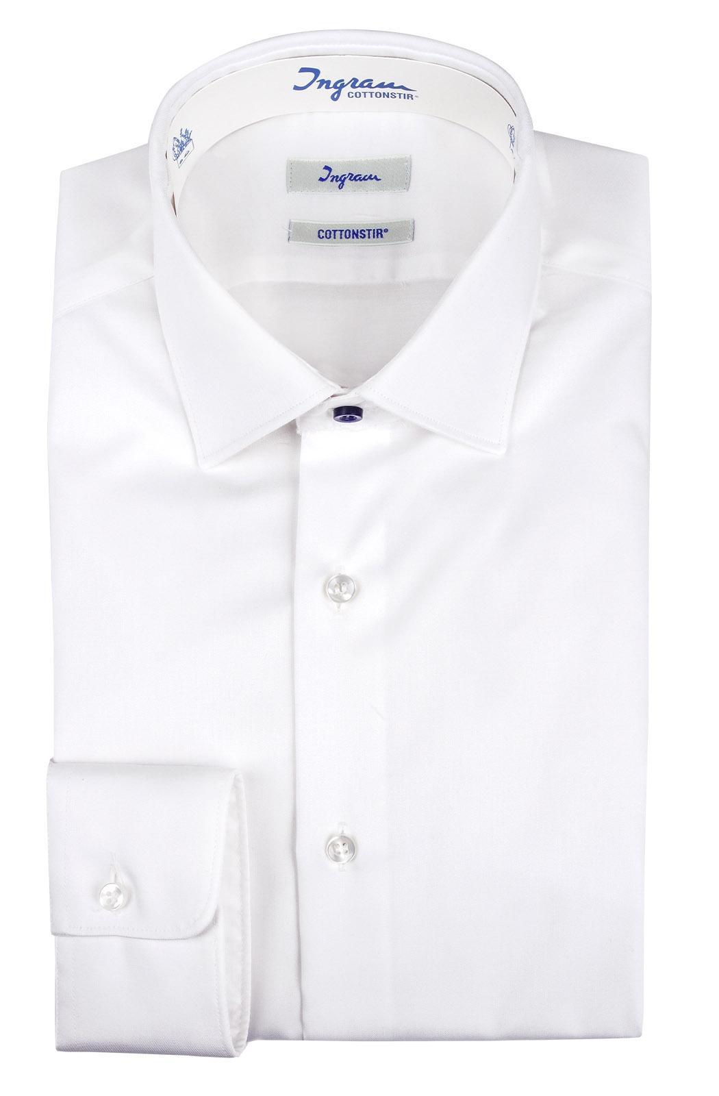 Camicia Ingram antimacchia Slim Fit No Stiro bianco