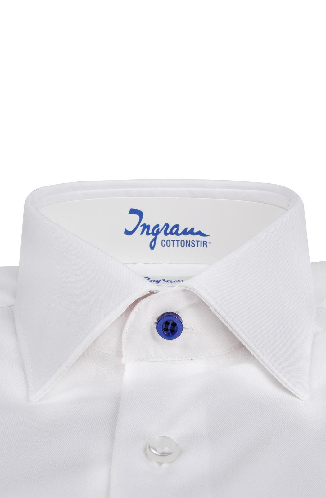 Camicia Ingram antimacchia Slim Fit No Stiro bianco