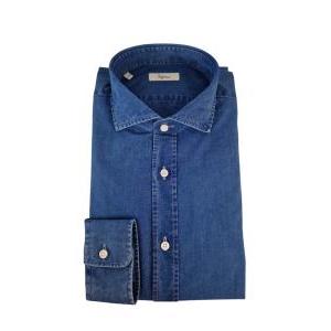 Camicia  slim fit collo francese denim