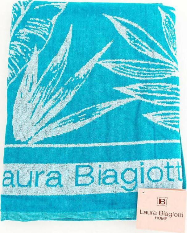 ufeffTelo mare in spugna di cotone Laura Biagiotti Tropical celeste