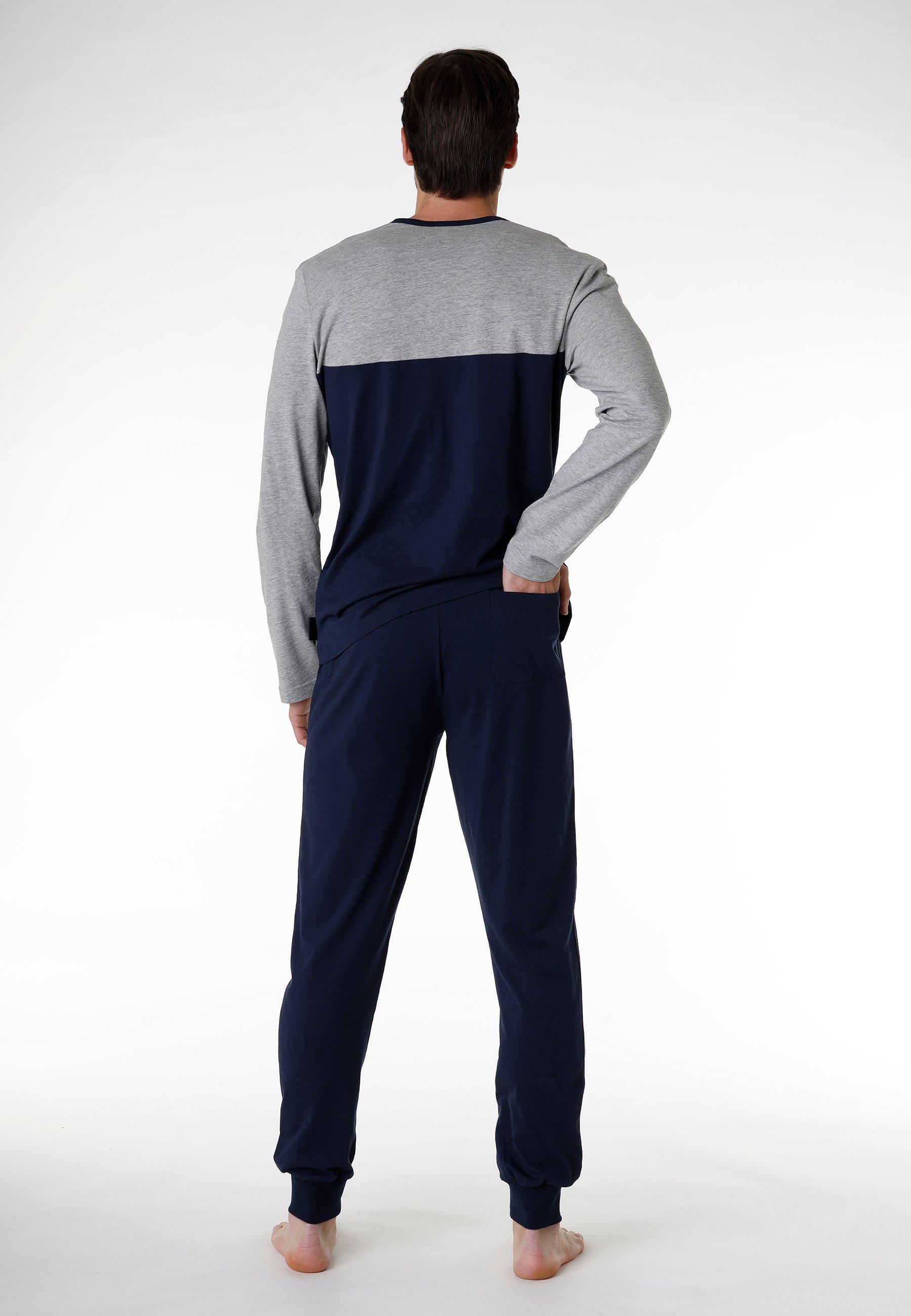 Pigiama uomo Lovable serafino bicolore jersey grigio