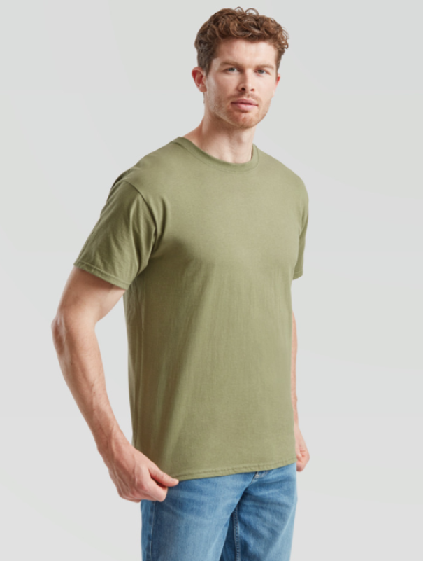 fruit of the loom t-shirt uomo fruit of the loom basica unito verde militare - foto 3 fruit of the loom t-shirt uomo fruit of the loom basica unito verde militare - foto 3
