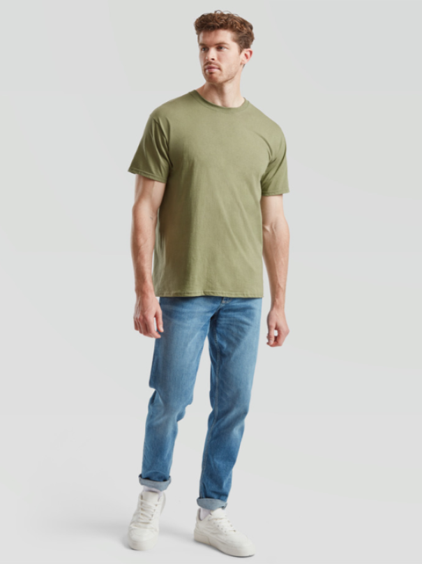 fruit of the loom t-shirt uomo fruit of the loom basica unito verde militare - foto 4 fruit of the loom t-shirt uomo fruit of the loom basica unito verde militare - foto 4