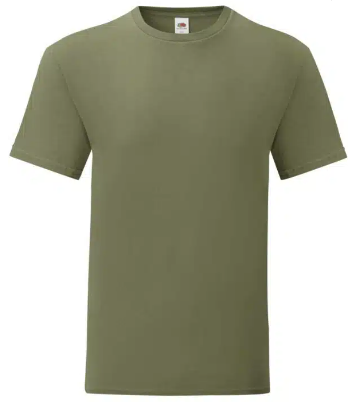fruit of the loom t-shirt uomo fruit of the loom basica unito verde militare - foto 5 fruit of the loom t-shirt uomo fruit of the loom basica unito verde militare - foto 5