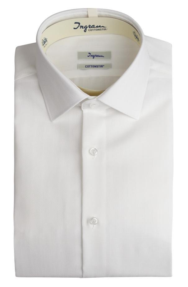 Camicia uomo Cottonstir operata Ingram Slim Fit Bianco