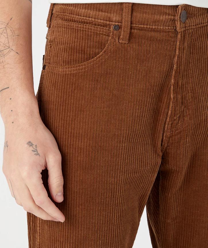 wrangler jeans uomo in velluto a coste wrangler larston - foto 3