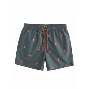 Costume uomo josh o'morms pantaloncino disegno granchio verde militare