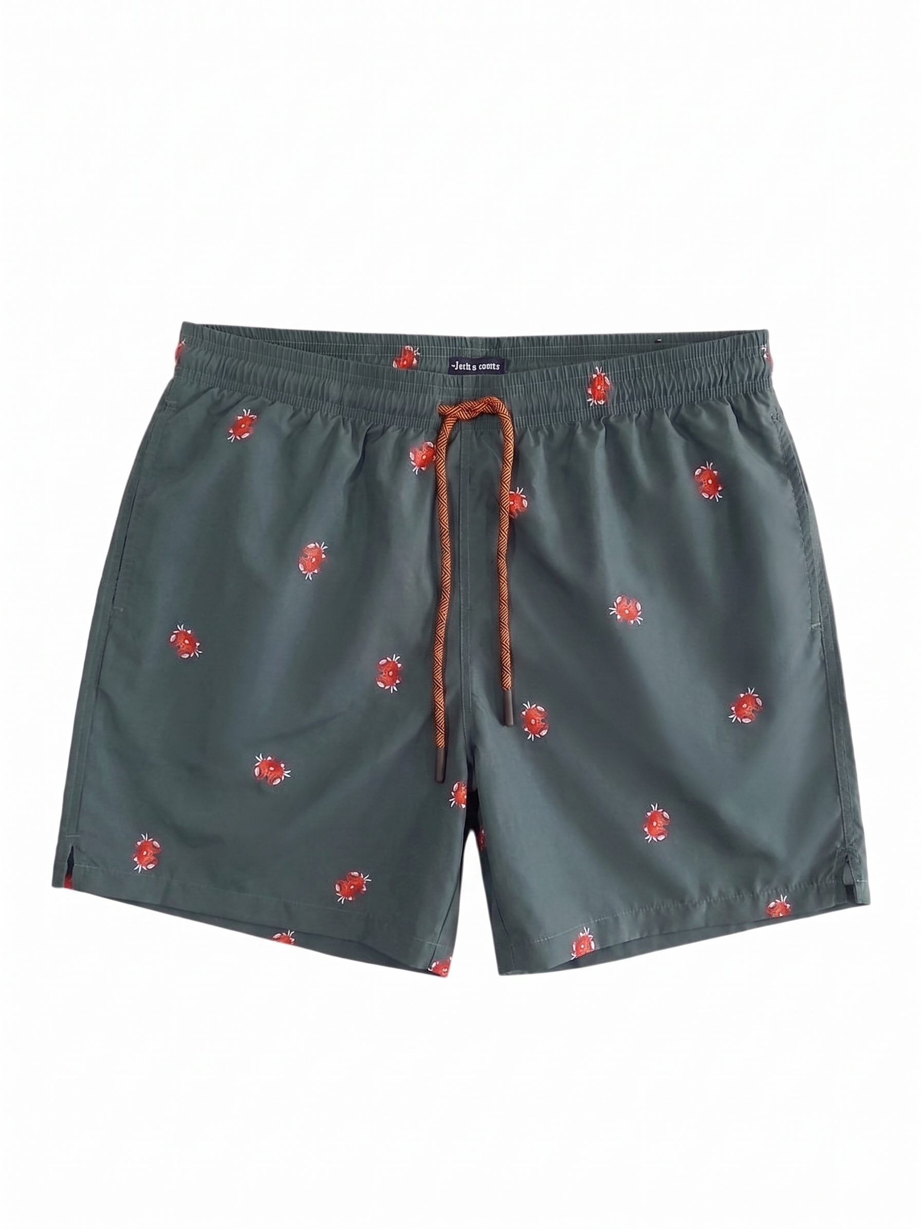 Costume uomo Josh O'Morms pantaloncino disegno granchio Verde Militare