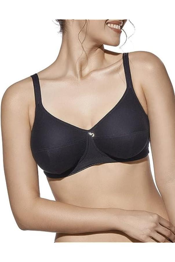 selene reggiseno cotone senza ferretto taglio t nero - foto 2