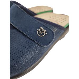 Pantofole da donna  cinghia a strappo e sottopiede estraibile