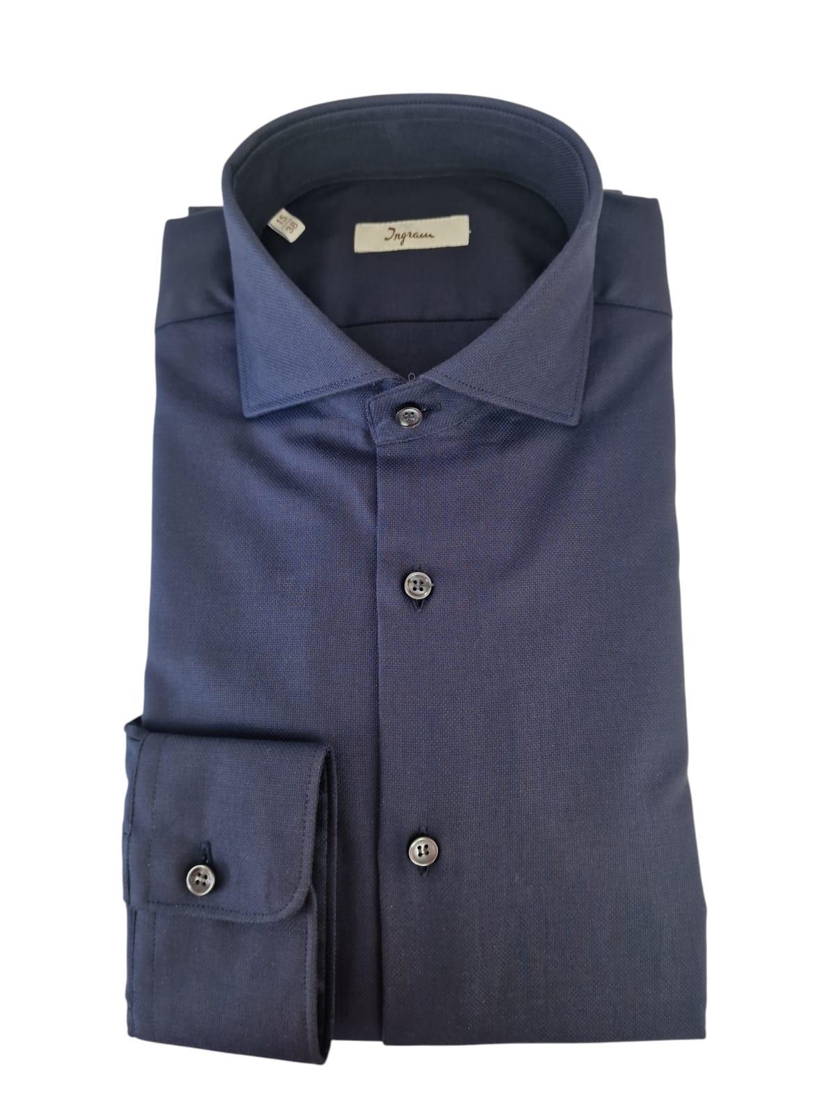 ingram camicia uomo ingram slim fit blu scuro - foto 3