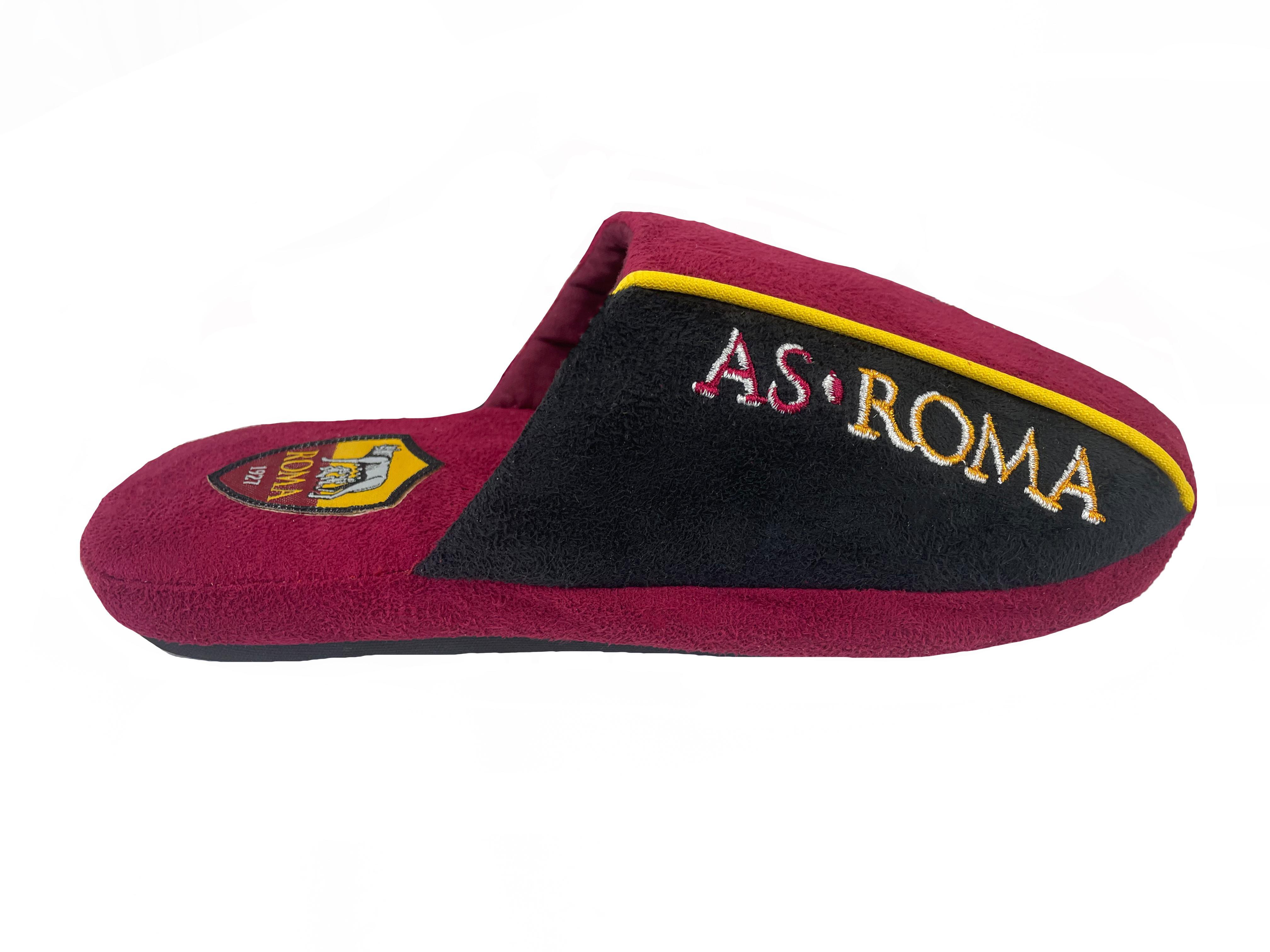 Pantofole AS Roma bambino in colore rosso