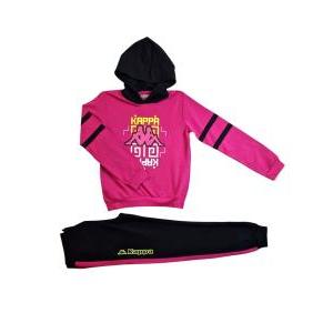 Completo tuta ragazza in cotone felpato