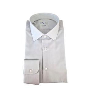 Camicia  nido d'ape regular fit grigio chiaro