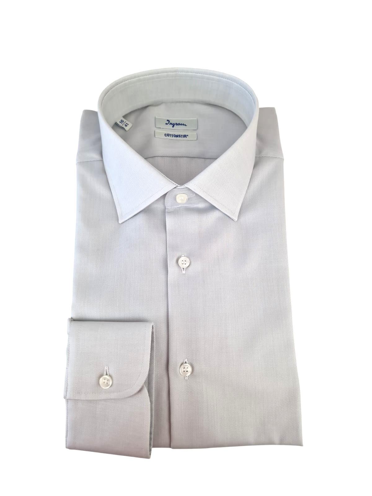 Camicia Ingram nido d'ape Regular Fit grigio chiaro