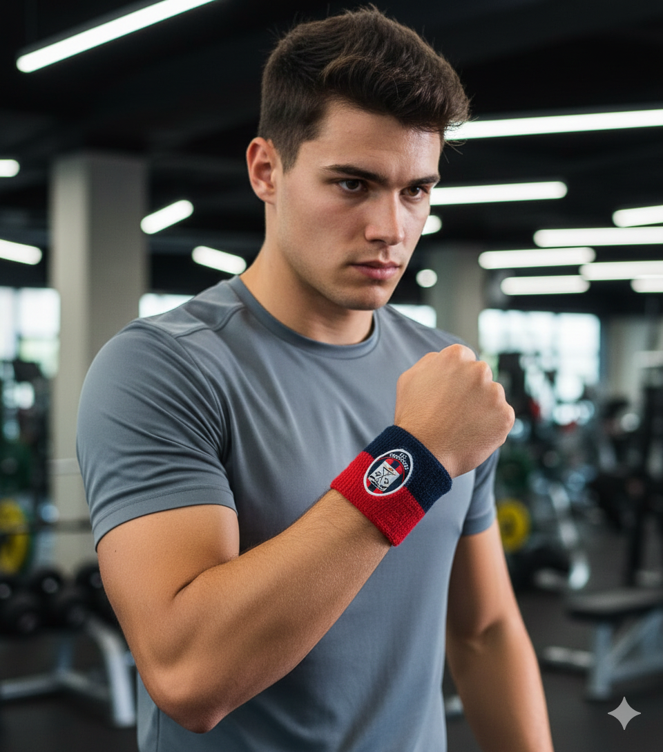 Polsino sportivo in spugna compatibile con Crotone 