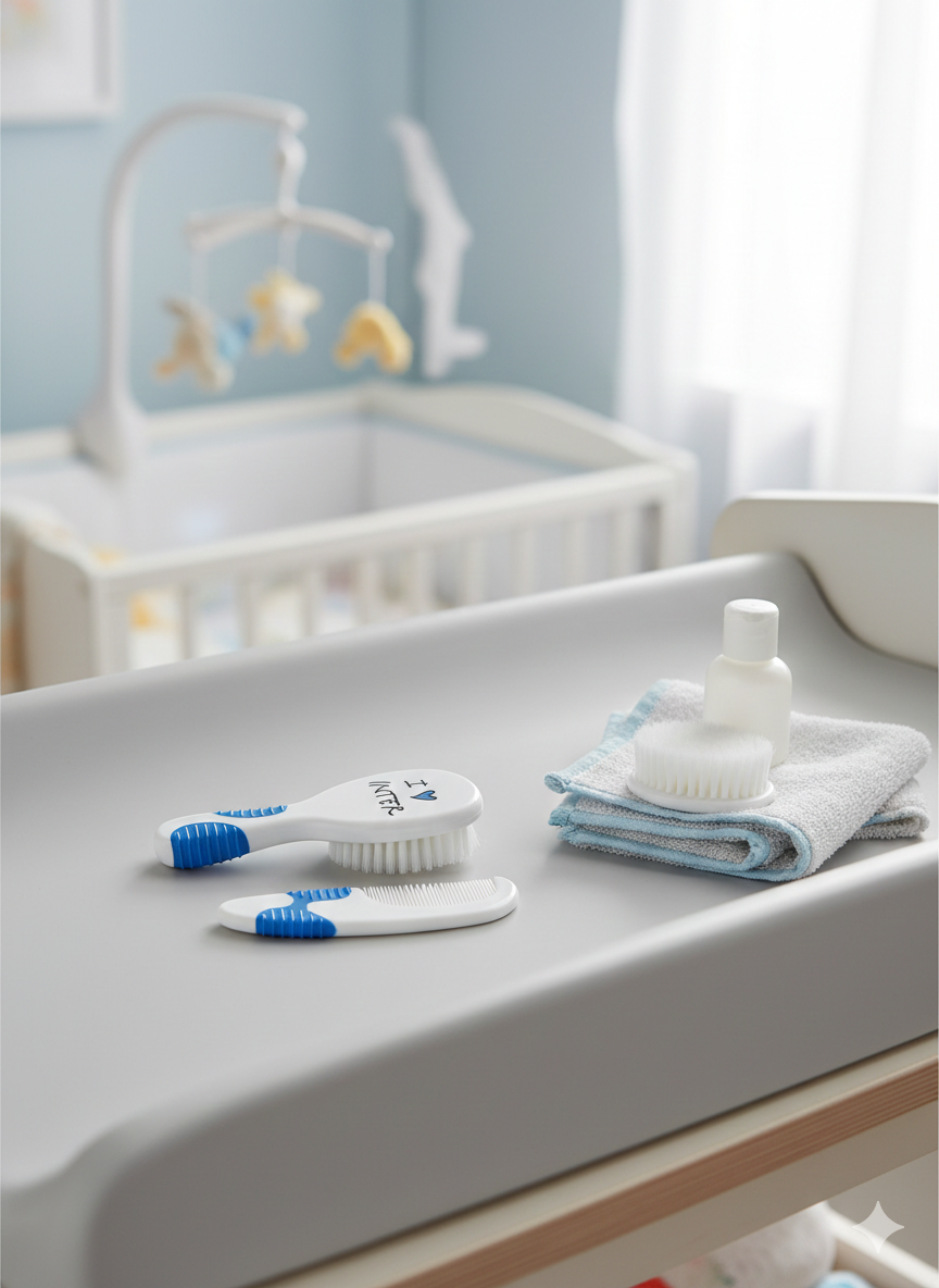 Set spazzola e pettine da neonato compatibile con Inter