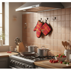 Set presina e guanto da cucina compatibile con roma