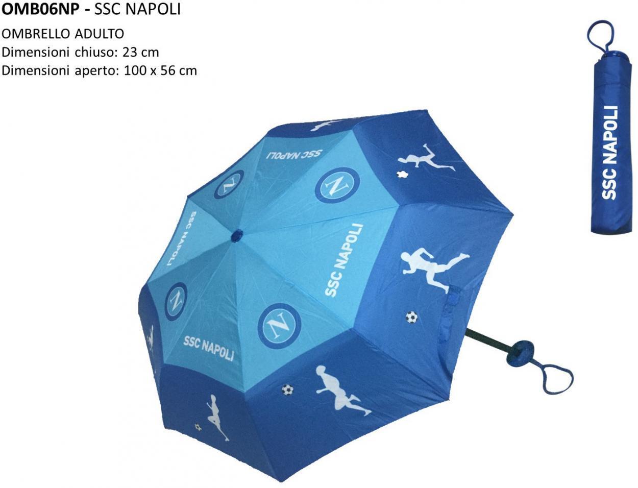 Ombrello pieghevole compatibile con Napoli Calcio