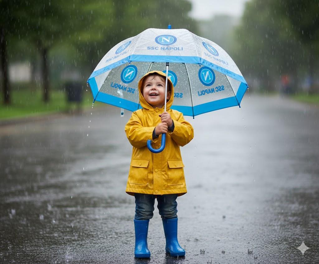 Ombrello da bambino compatibile con Napoli Calcio