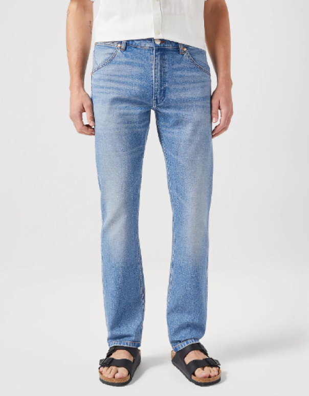 wrangler wrangler jeans slim con rivetti bronzo jeans - foto 1