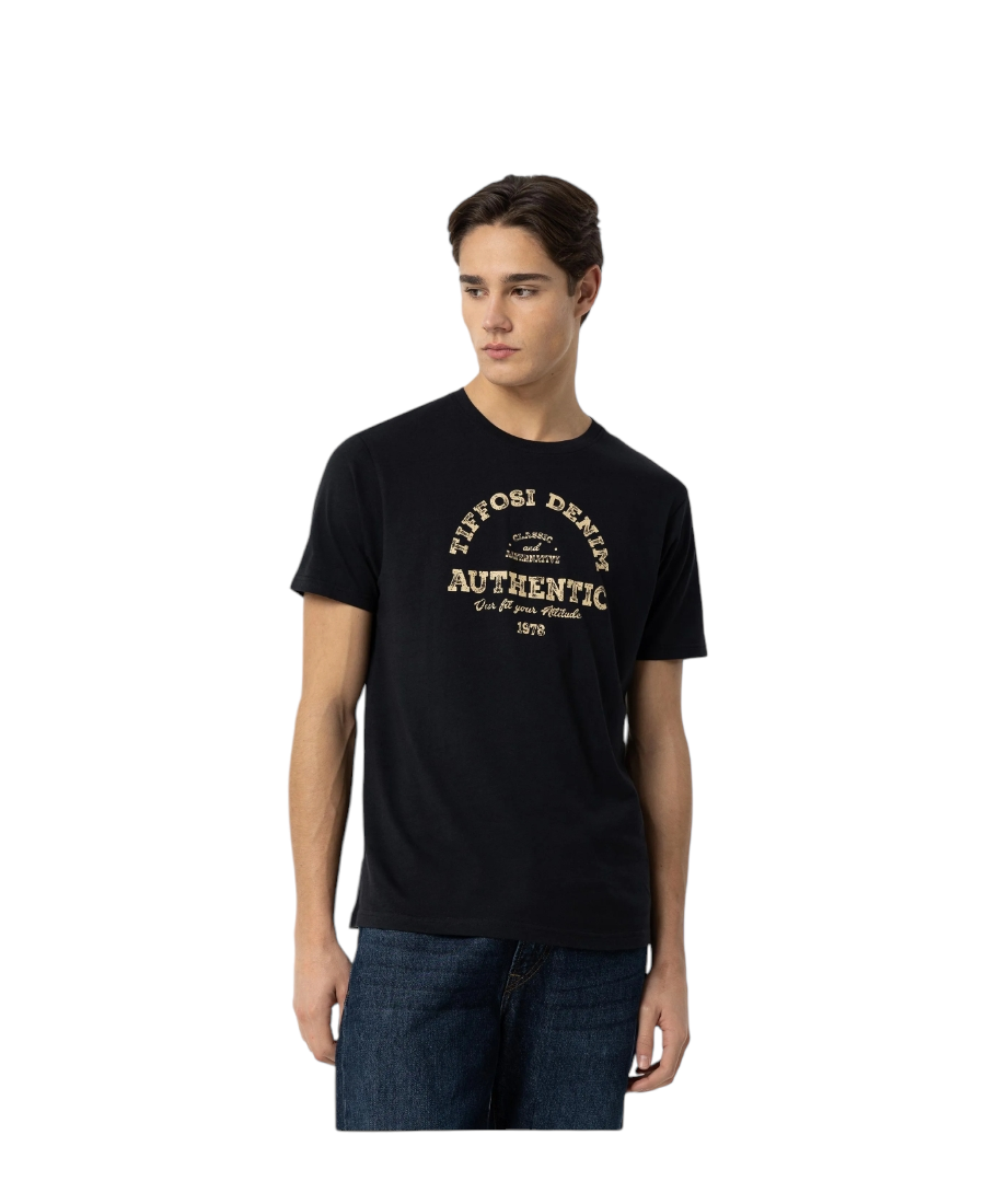 T-shirt uomo in cotone Tiffosi blu