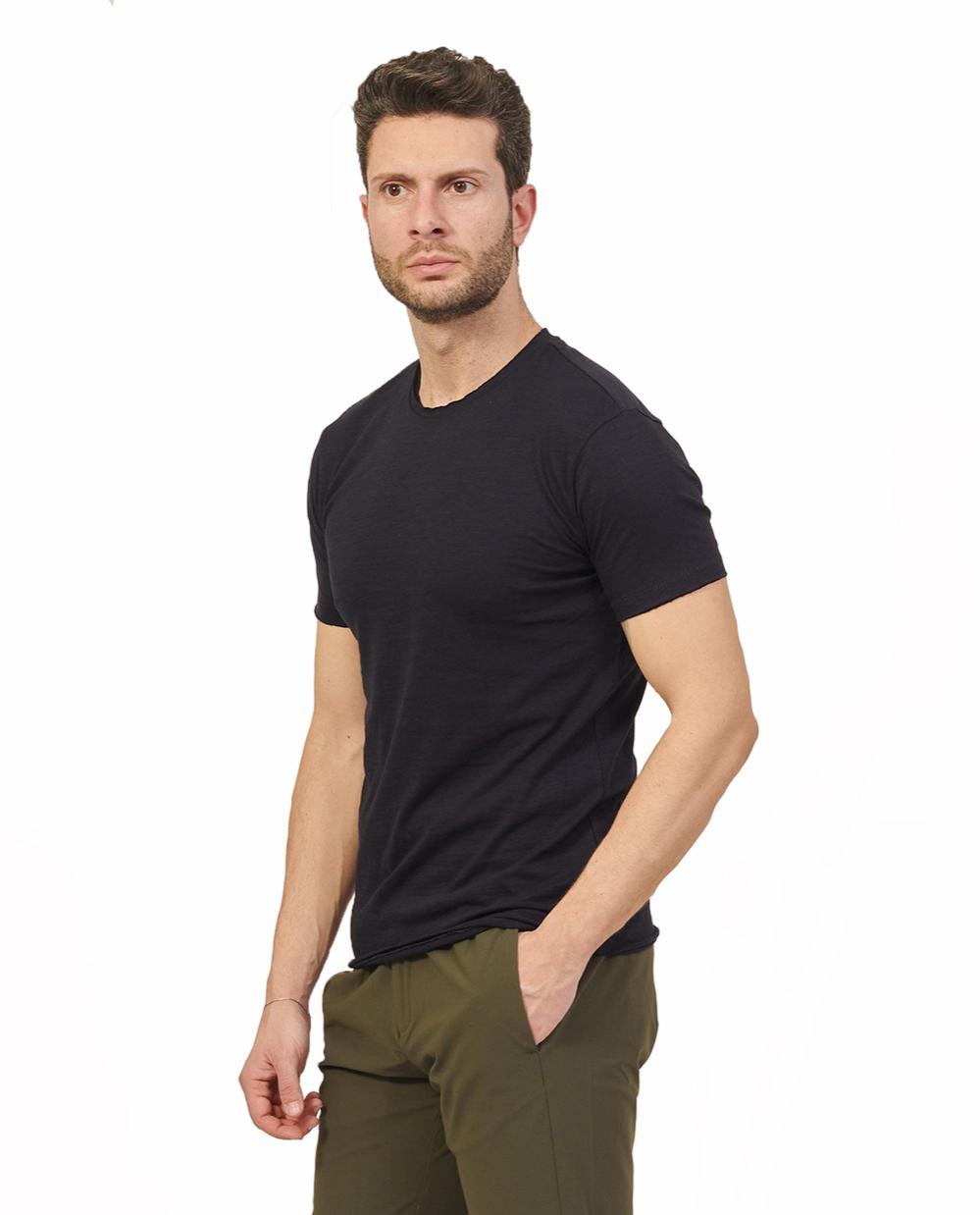 T-shirt Yes zee uomo taglio vivo blu