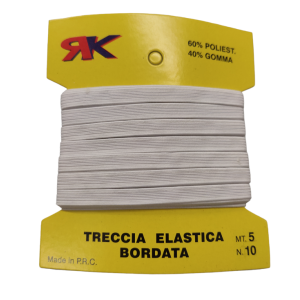 Elastico n°10  mt 5  avvolto in farfalla cartone