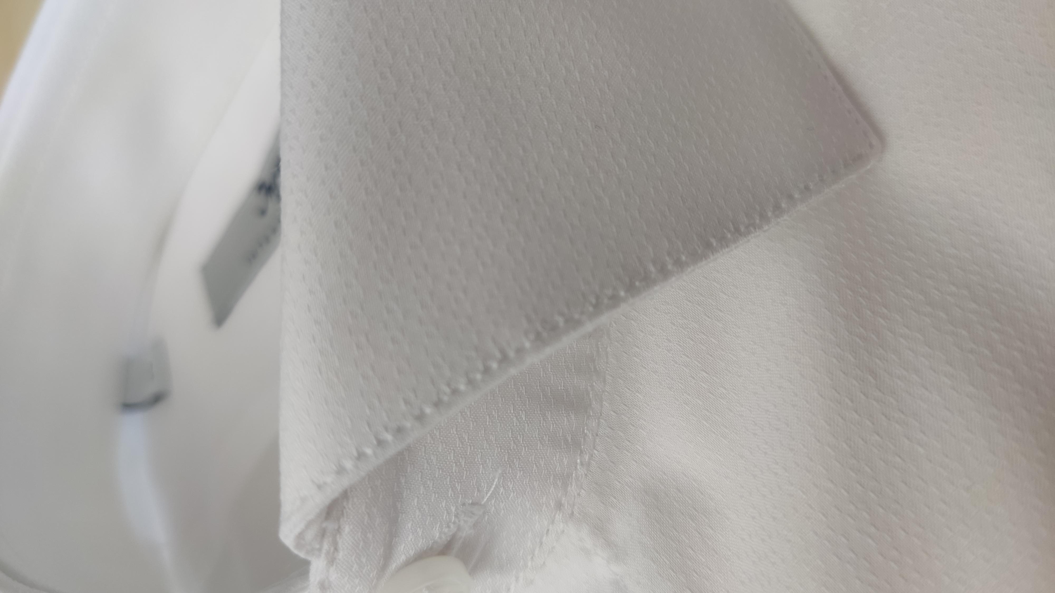 ingram camicia polso gemelli collo italiano bottoni coperti  bianco - foto 2