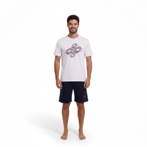 Pigiama estivo da uomo lotto lp1089 bianco