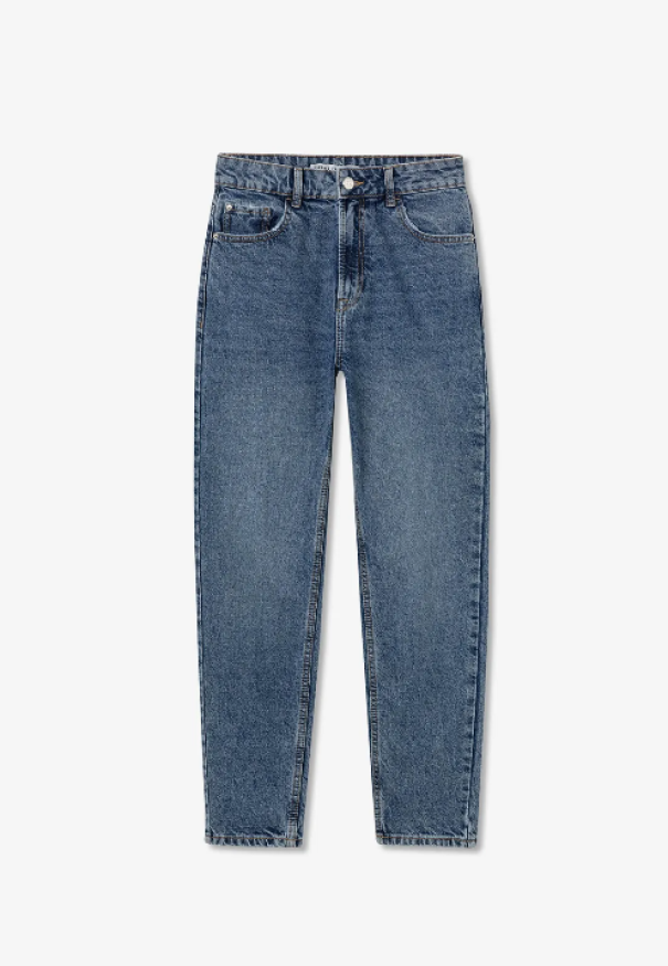 tiffosi jeans a vita alta con cinque tasche. chiusura frontale con zip e bottone in metallo. mom - foto 6