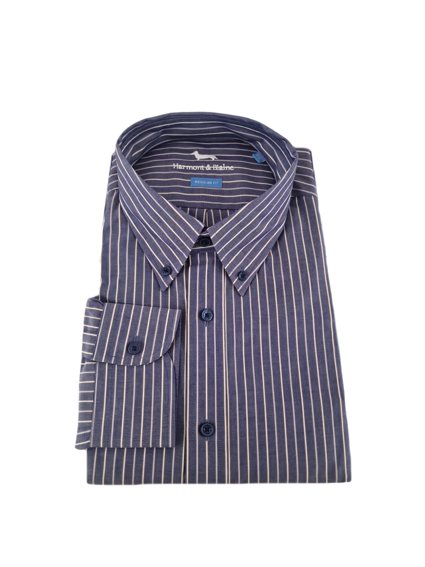 Camicia manica lunga cotone da uomo Harmont & Blaine fantasia a righe 5XL