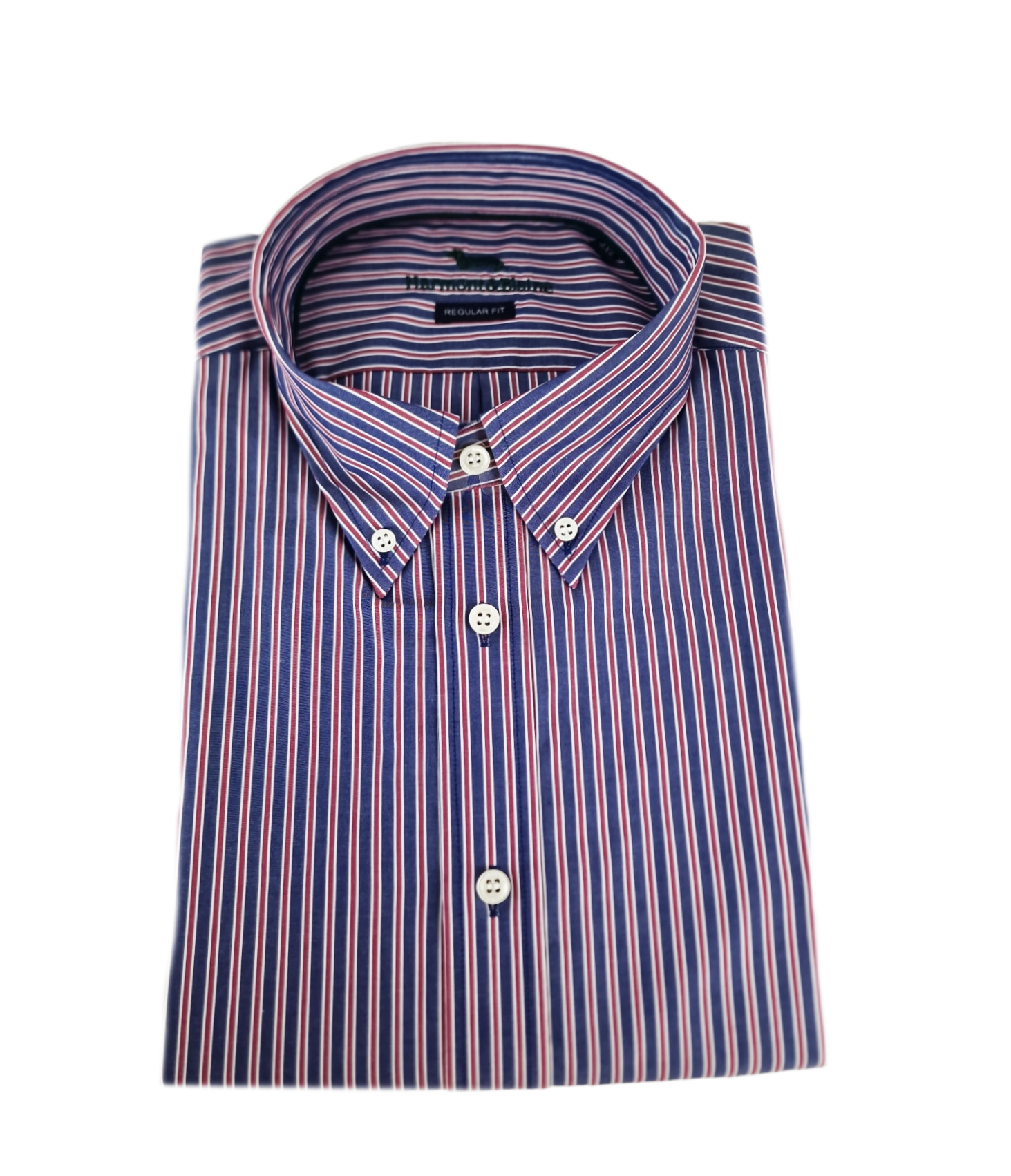 Camicia in cotone maniche lunghe da uomo fantasia a righe Harmont & Blaine