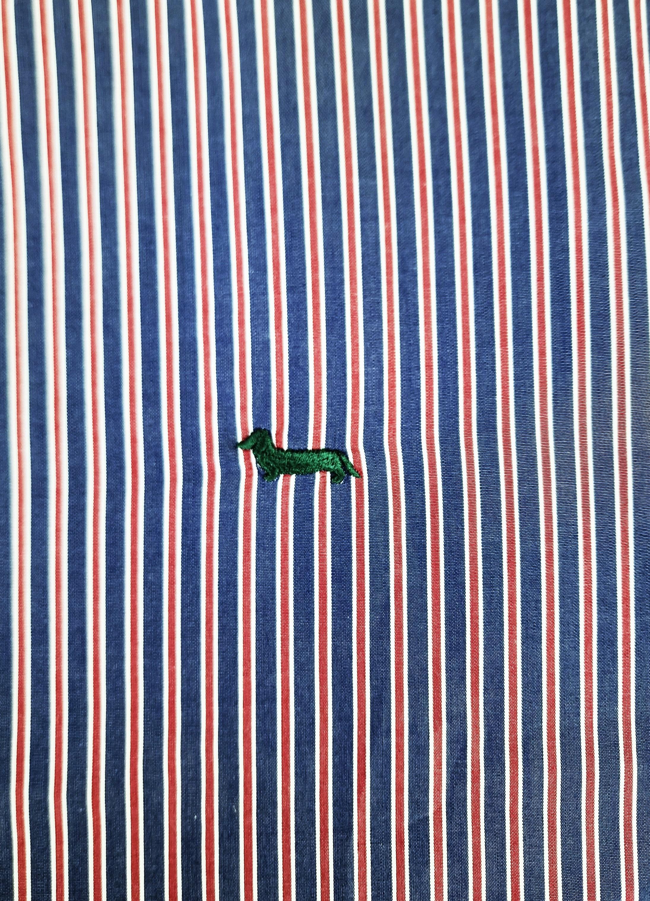 Camicia in cotone maniche lunghe da uomo fantasia a righe Harmont & Blaine