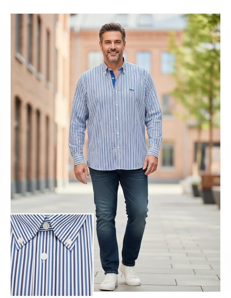 Camicia da uomo manica lunga in cotone Harmont & Blaine
