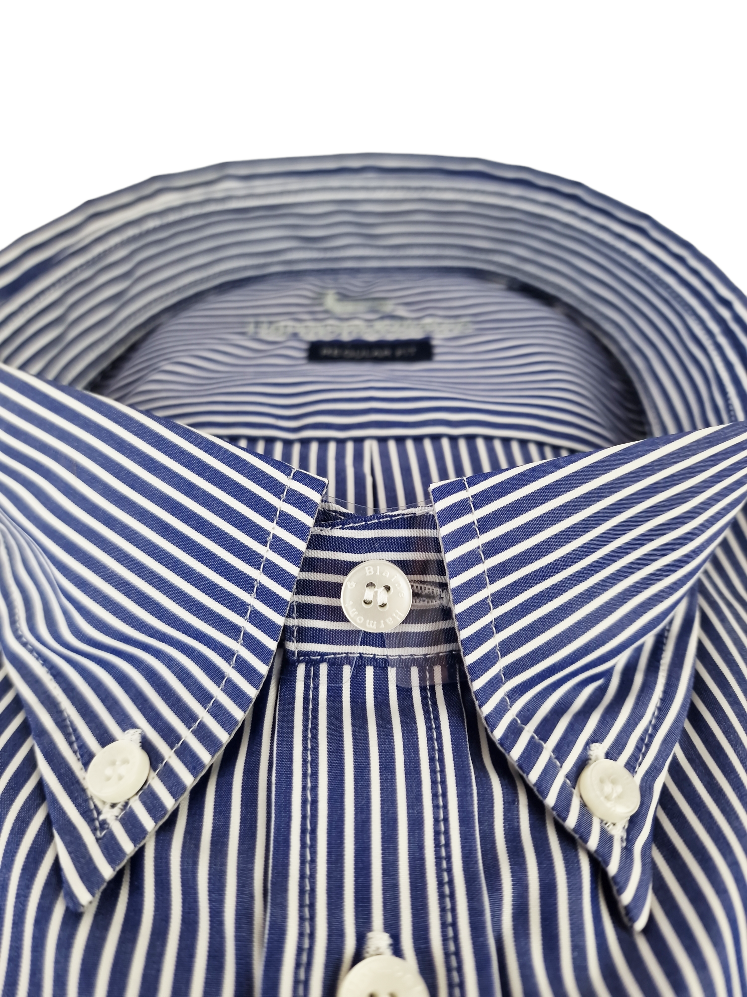 Camicia in cotone maniche lunghe da uomo fantasia a righe Harmont & Blaine