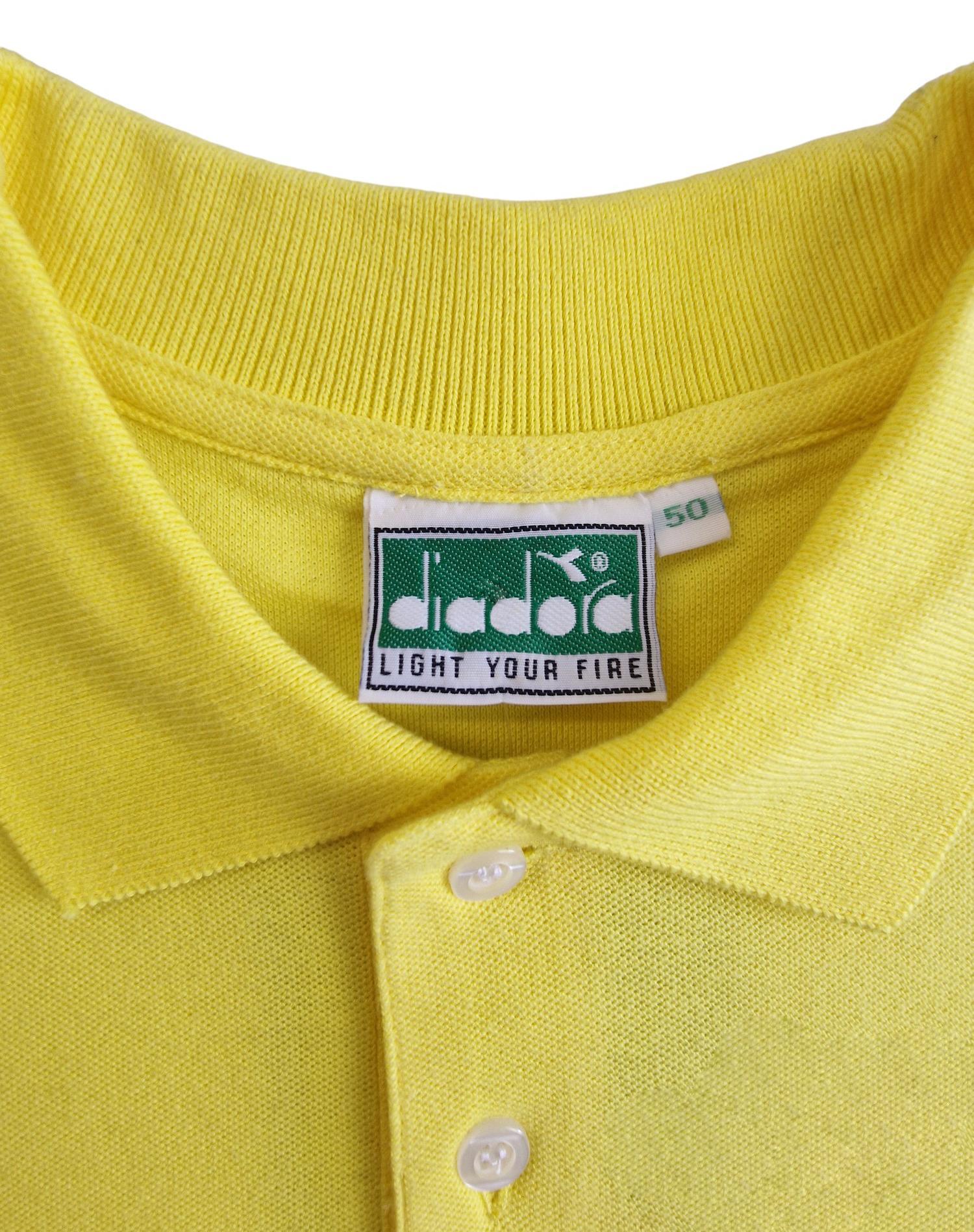 Polo uomo manica corta modello over Diadora giallo