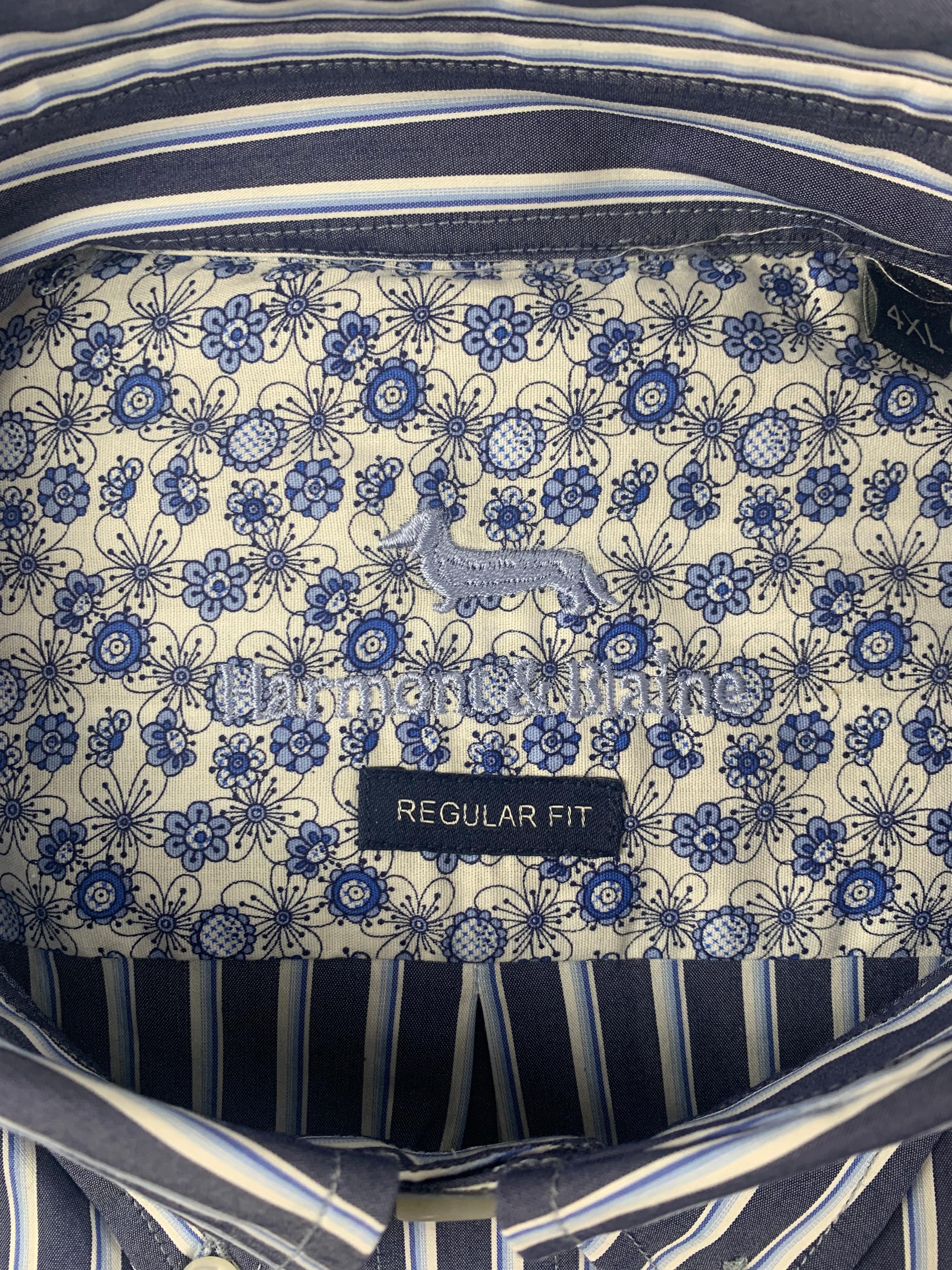 Camicia in cotone manica lunga da uomo Harmont & Blaine fantasia a righe verticali 4XL