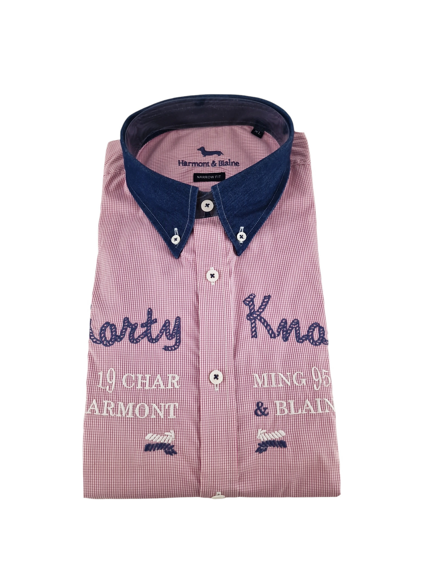Camicia manica lunga in cotone con collo in contrasto Harmont & Blaine XL