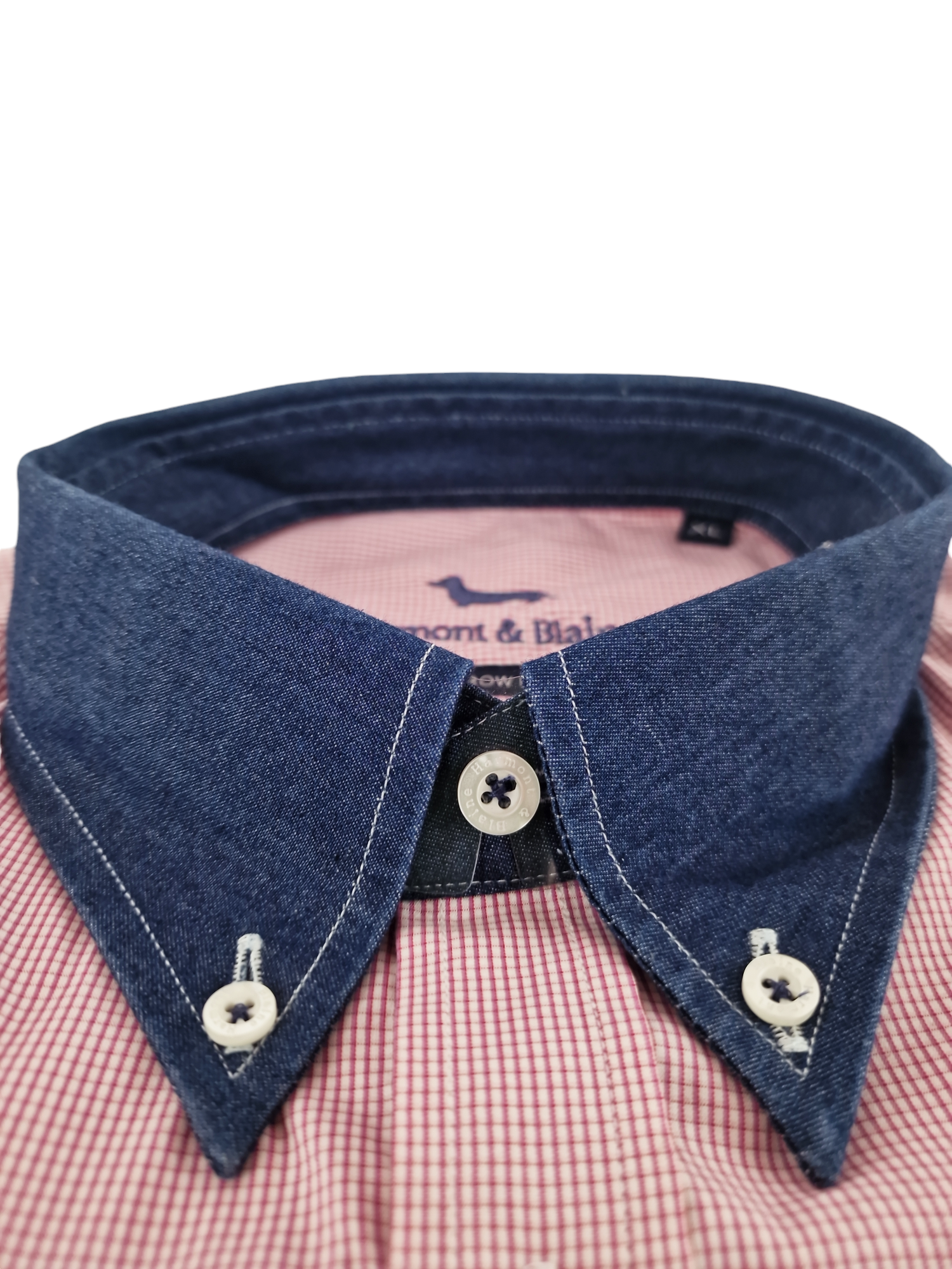 Camicia manica lunga in cotone con collo in contrasto Harmont & Blaine XL