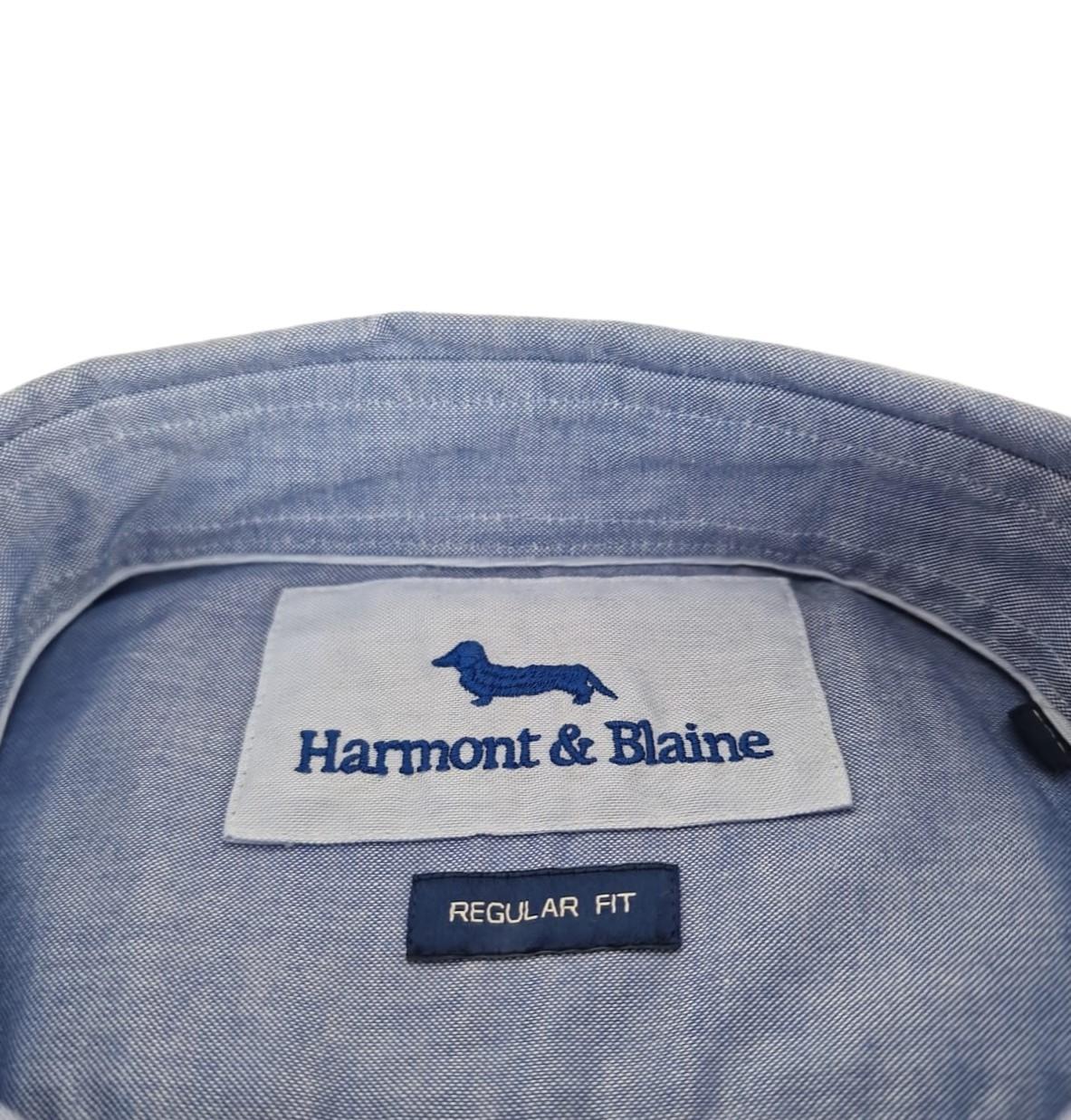 Camicia da uomo manica lunga in cotone Harmont & Blaine tinta unita 6XL