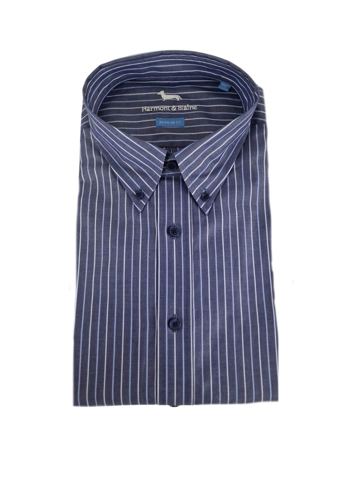 Camicia manica lunga cotone da uomo Harmont & Blaine fantasia a righe 4XL