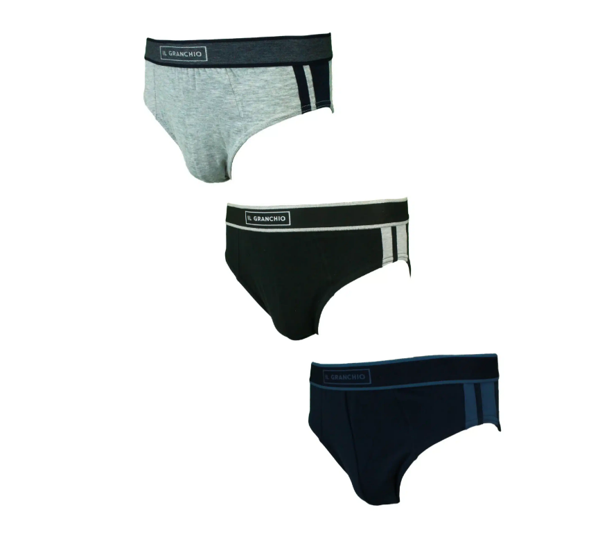 Tris slip uomo Il Granchio multicolore cotone